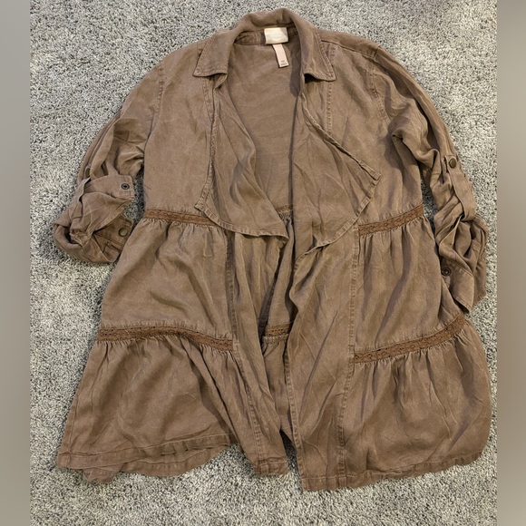 Knox Rose Womens Open Front Tan Cardigan Size XS - Picture 3 of 11